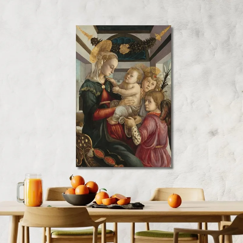 Madonna Col Bambino E Angeli Sandro Botticelli