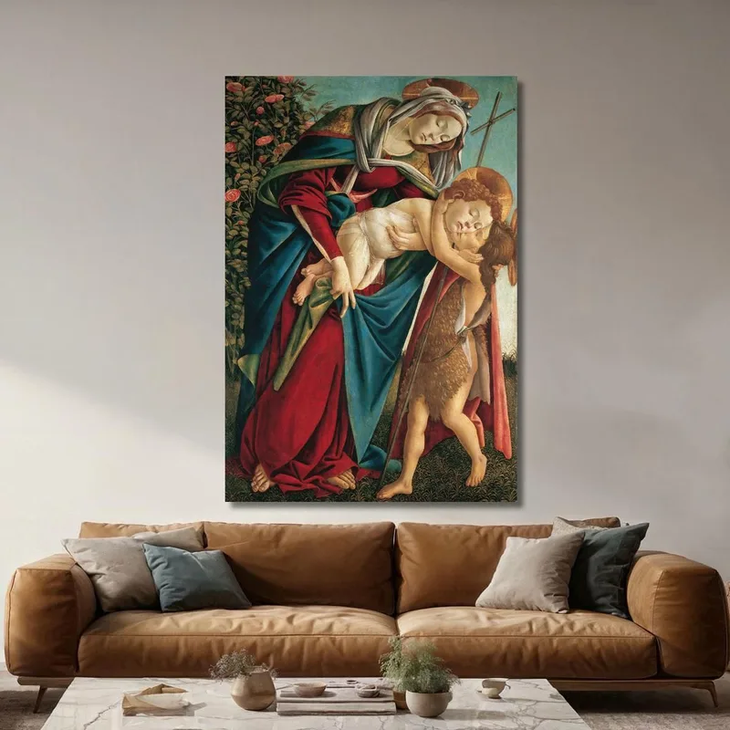 Madonna Col Bambino E San Giovannino Sandro Botticelli