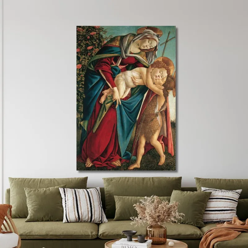 Madonna Col Bambino E San Giovannino Sandro Botticelli