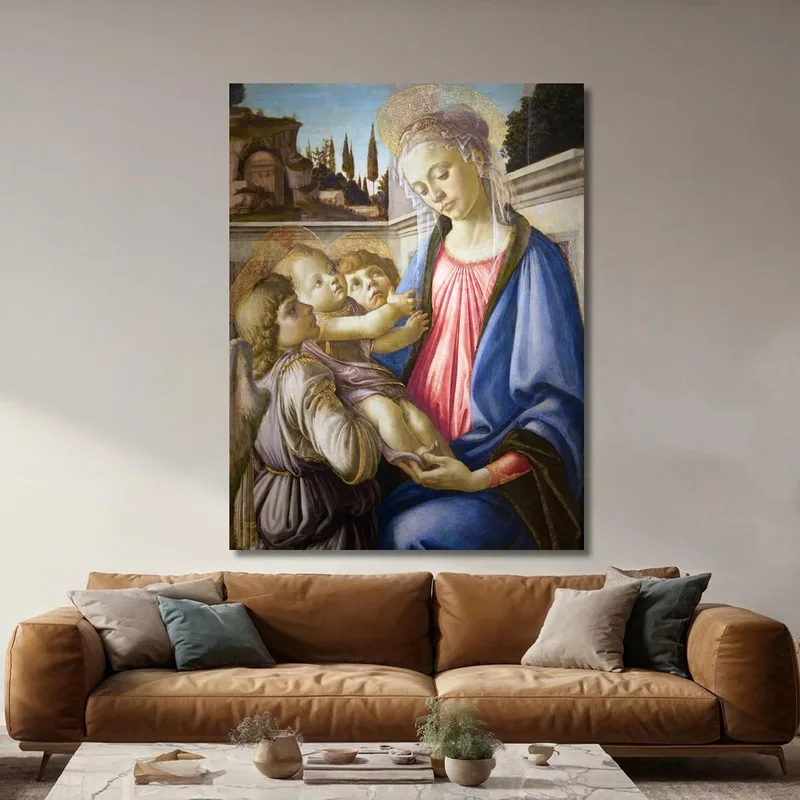 Madonna Col Bambino E Due Angeli Sandro Botticelli