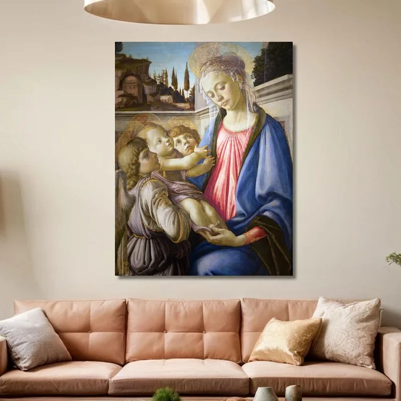 Madonna Col Bambino E Due Angeli Sandro Botticelli