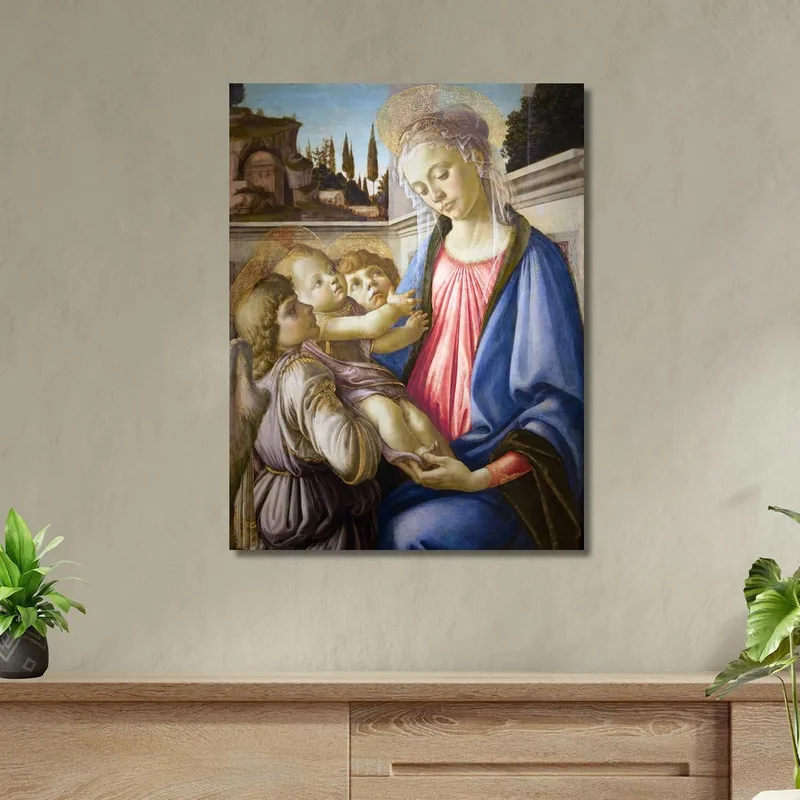 Madonna Col Bambino E Due Angeli Sandro Botticelli