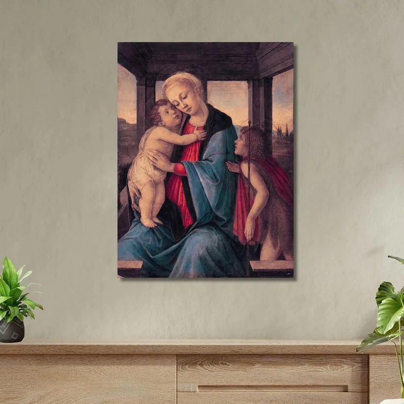 La Madonna Con Il Bambino E San Giovanni Battista Neonato Sandro Botticelli