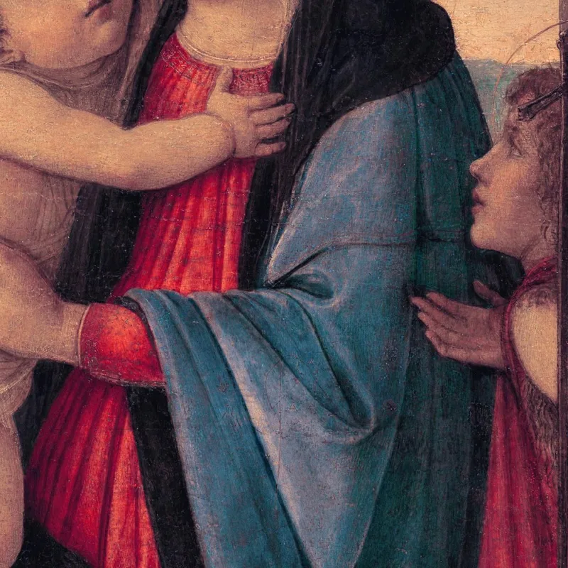 La Madonna Con Il Bambino E San Giovanni Battista Neonato Sandro Botticelli