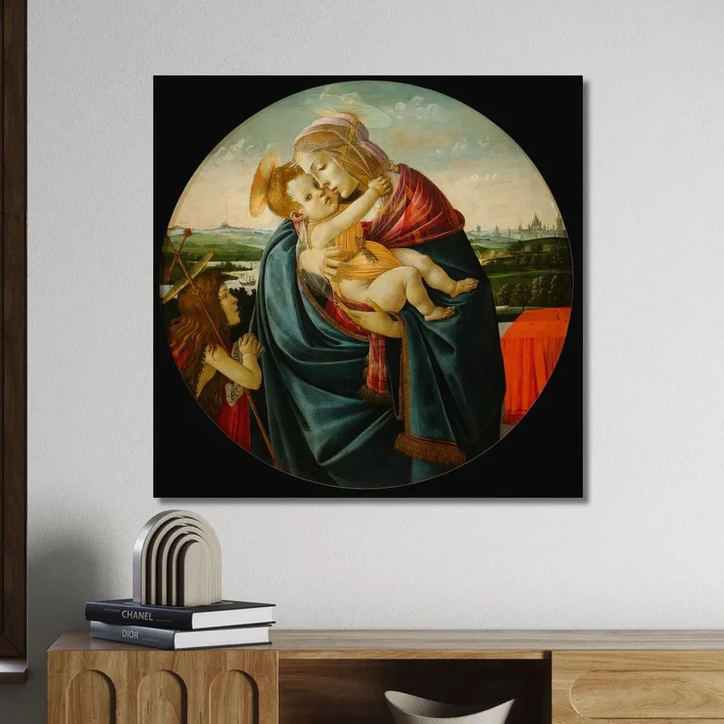Vergine Col Bambino E San Giovanni Battista Sandro Botticelli