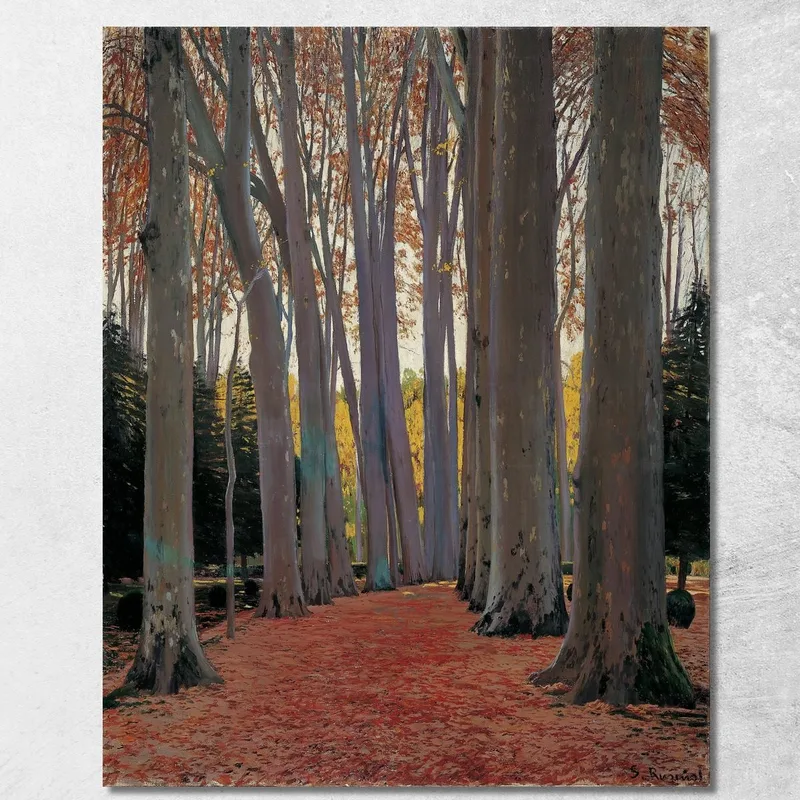 Viale Dei Platani Santiago Rusiñol quadro stampa su tela