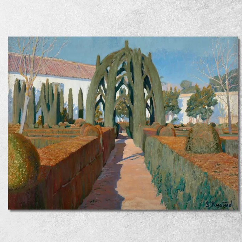 Il Giardino Della Ballerina, Granada Santiago Rusiñol quadro stampa su tela