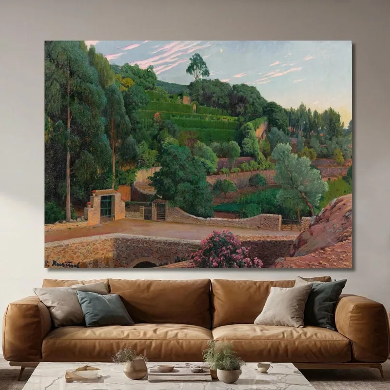 Green Amphitheater: A View Of Sa Coma Gardens Santiago Rusiñol