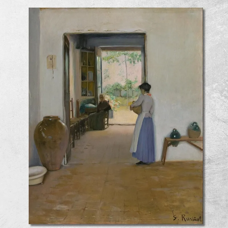 Interno Di Sitges Santiago Rusiñol quadro stampa su tela