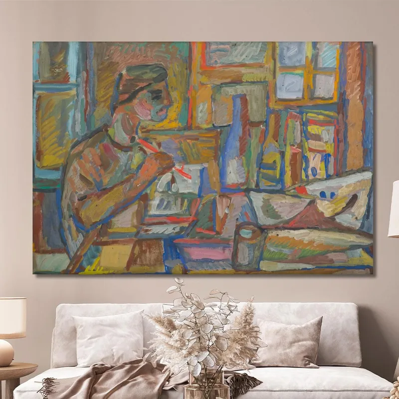 Peintre En Atelier Sasza Blonder