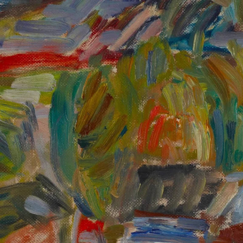 Paesaggio Montano Con Mucche Sasza Blonder quadro stampa su tela