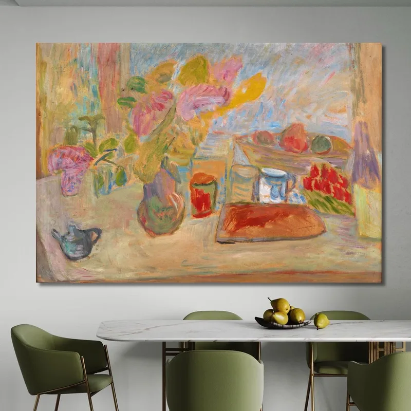 Natura Morta Con Pane Sasza Blonder quadro stampa su tela