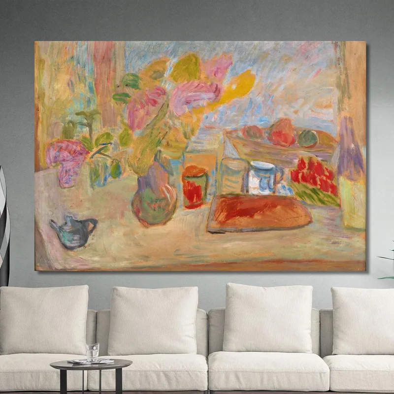 Natura Morta Con Pane Sasza Blonder quadro stampa su tela