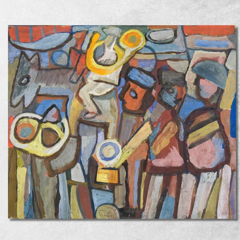 Composition Avec Des Gens Marchant Sasza Blonder tableau impression sur toile