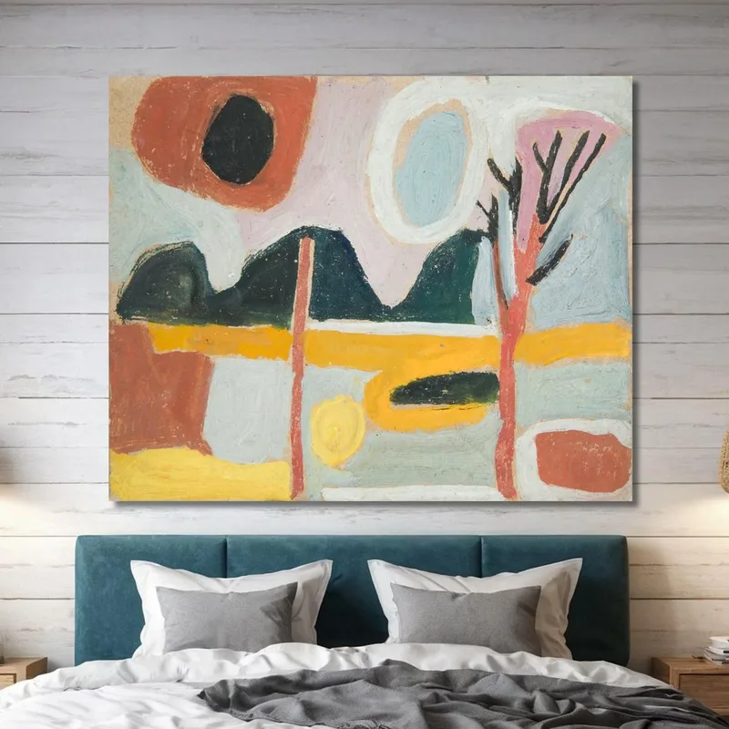 Paesaggio Stilizzato Con Un Albero Sasza Blonder quadro stampa su tela