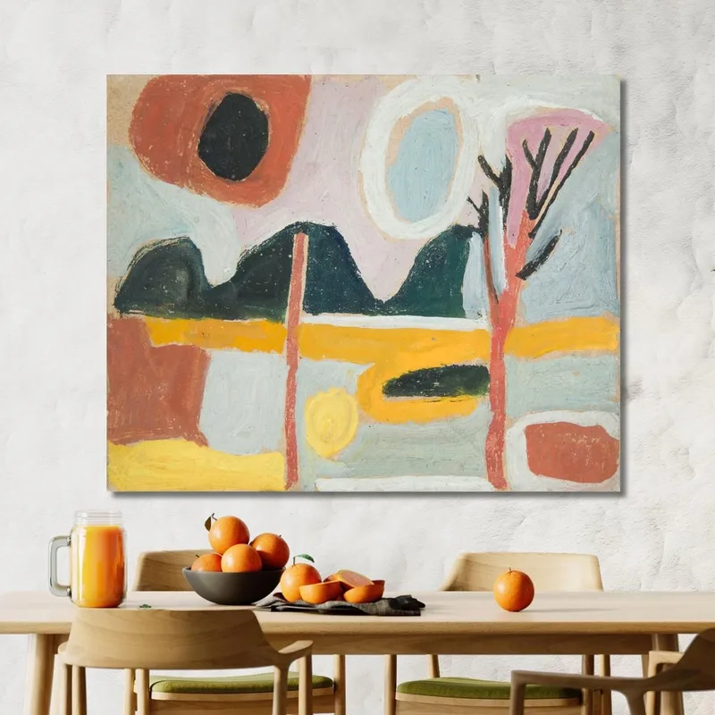 Paesaggio Stilizzato Con Un Albero Sasza Blonder quadro stampa su tela