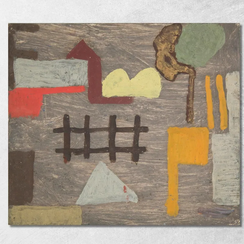 Paysage Surréaliste Avec Une Clôture Sasza Blonder tableau impression sur toile