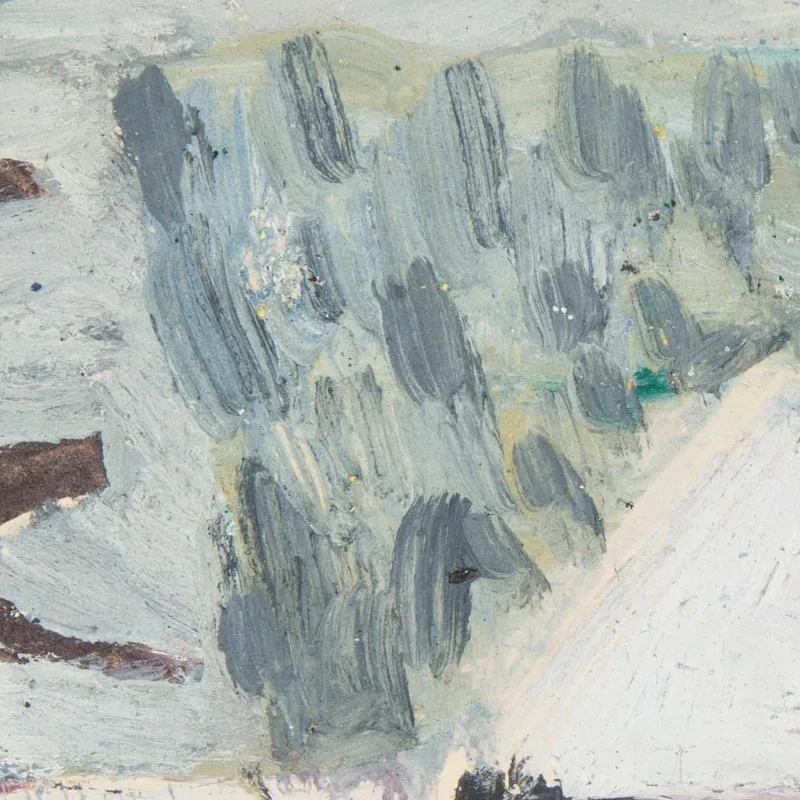 Paesaggio Invernale Con Case Sasza Blonder quadro stampa su tela