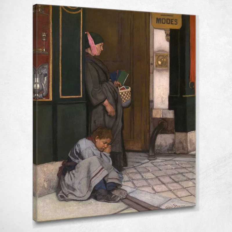 L'Accattonaggio È Tollerato Alfred Stevens quadro stampa su tela