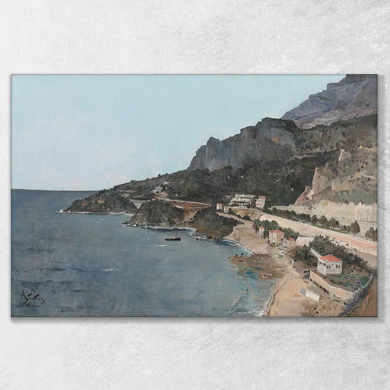 Cap D'Ail View Taken From Palace Of The Prince Of Monaco Alfred Stevens