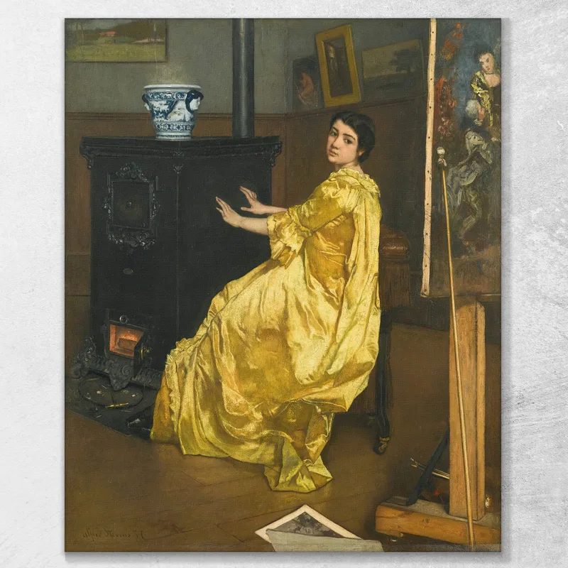 Dans L'Atelier Le Repos Du Modèle Alfred Stevens
