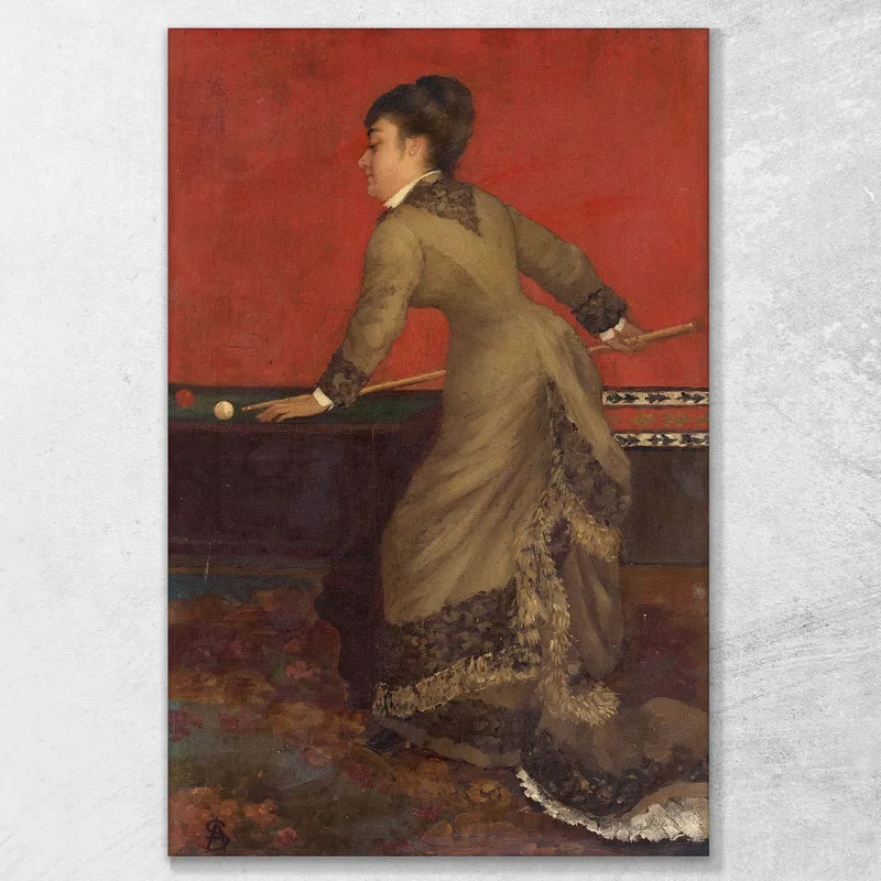 Elegante En El Billar Alfred Stevens