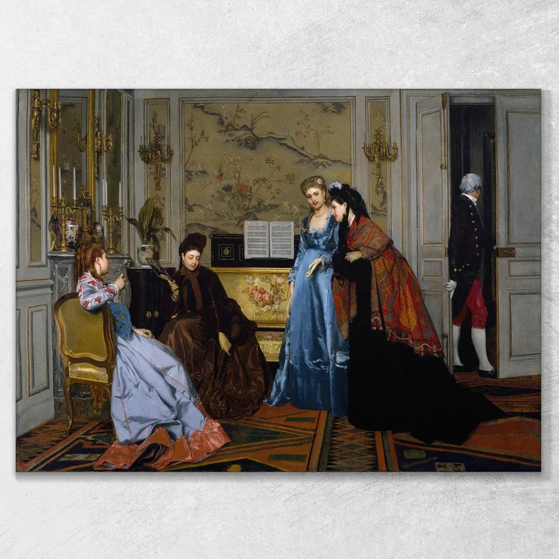 Figuras Elegantes En Un Salón Alfred Stevens