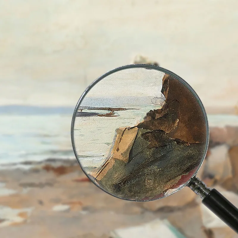 Malerin Am Meer Alfred Stevens