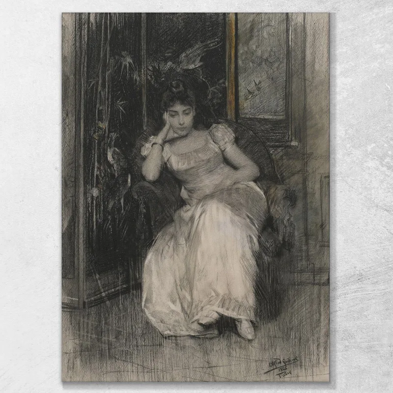 Mademoiselle De Clermont-Tonnerre Alfred Stevens