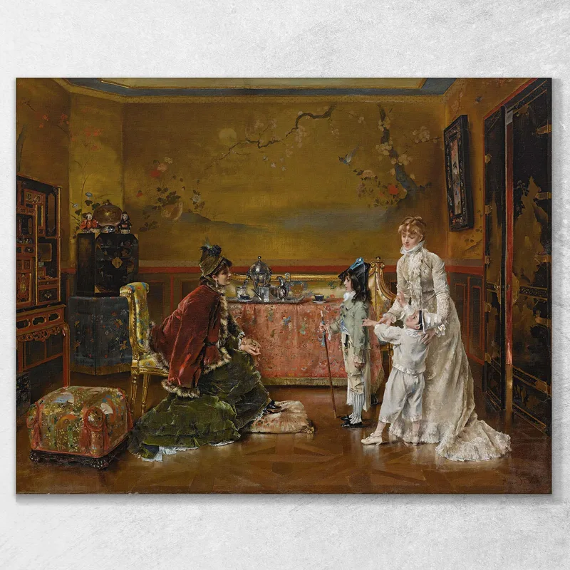 Listo Para El Baile De Disfraces Alfred Stevens