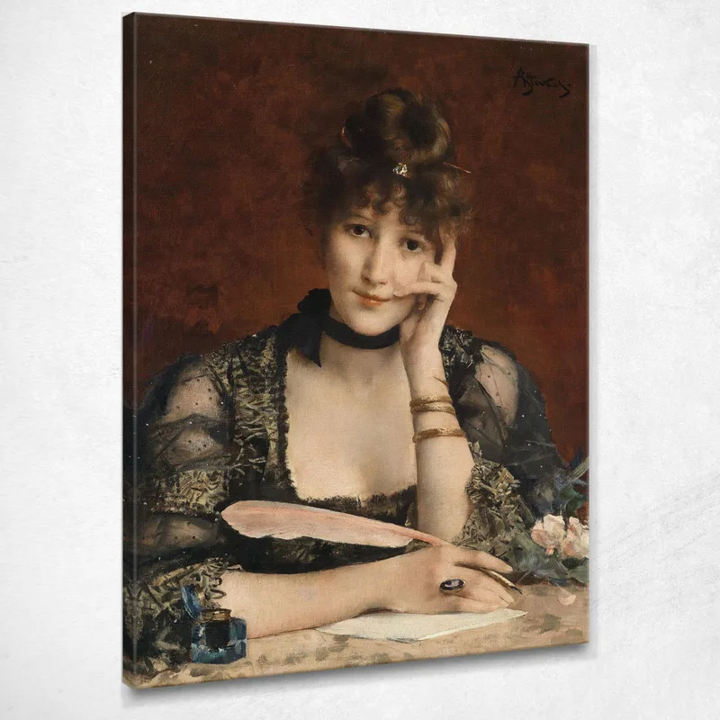 The Letter Alfred Stevens canvas print
