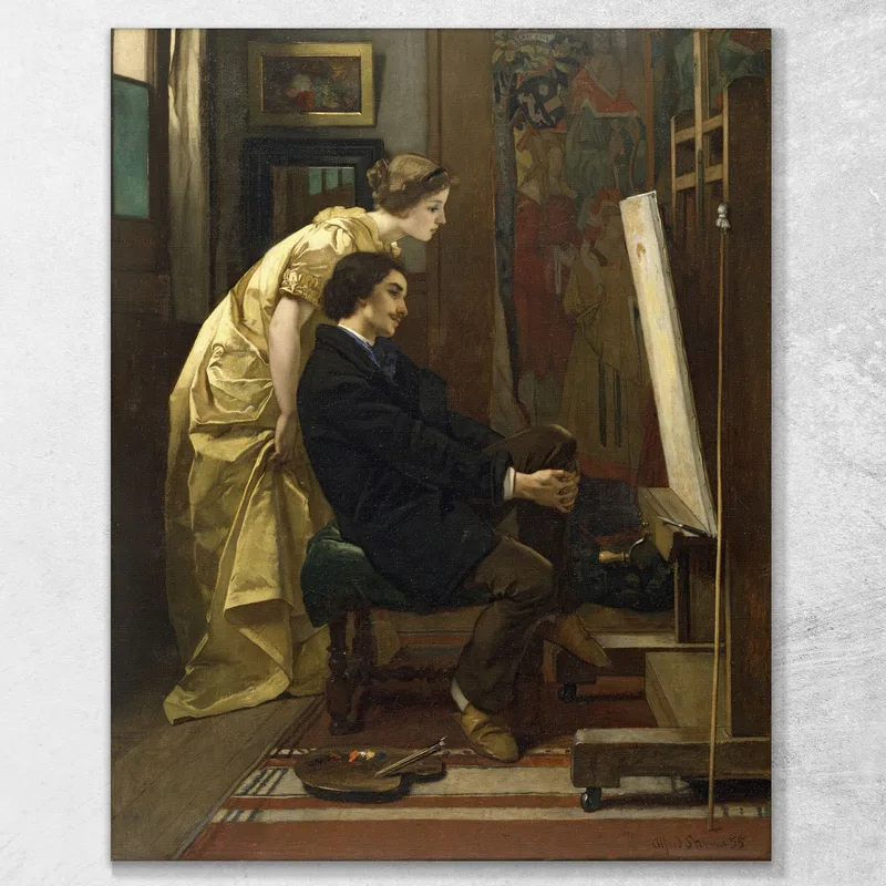 El Pintor Y Su Modelo. Alfred Stevens