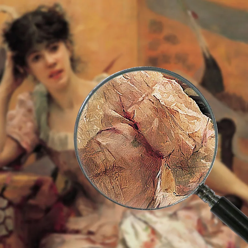 Mujer Joven Con Una Pantalla Japonesa Alfred Stevens