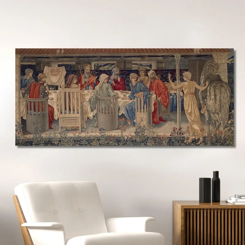 I Cavalieri Della Tavola Rotonda Convocati Alla Ricerca Dalla Strana Donzella Sir Edward Coley Burne-Jones