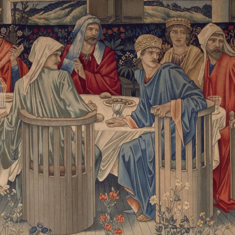I Cavalieri Della Tavola Rotonda Convocati Alla Ricerca Dalla Strana Donzella Sir Edward Coley Burne-Jones