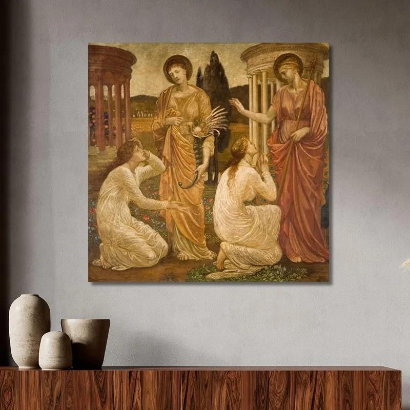 Psyche An Den Schreinen Von Juno Und Ceres Sir Edward Coley Burne-Jones