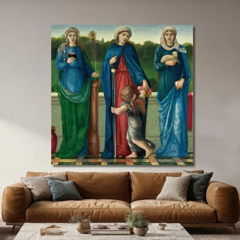 Santa Bárbara Santa Dorotea Y Santa Inés Sir Edward Coley Burne-Jones