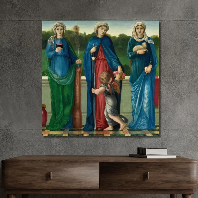 Santa Bárbara Santa Dorotea Y Santa Inés Sir Edward Coley Burne-Jones