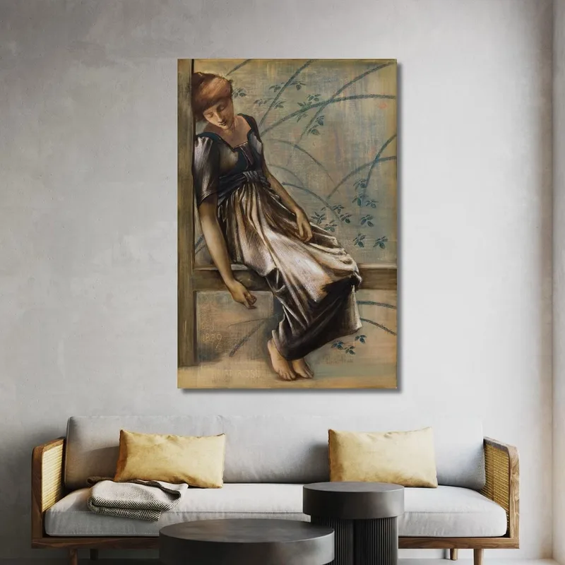 The Briar Rose Series Study For The Garden Court' Iii Sir Edward Coley Burne-Jones