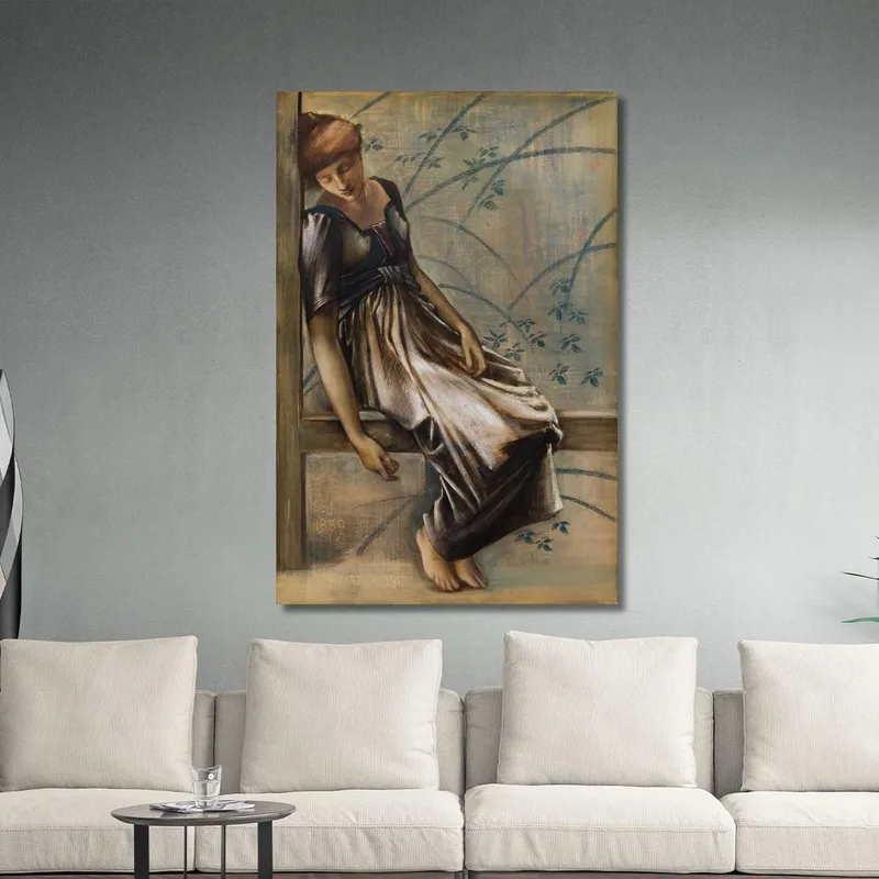 The Briar Rose Series Study For The Garden Court' Iii Sir Edward Coley Burne-Jones