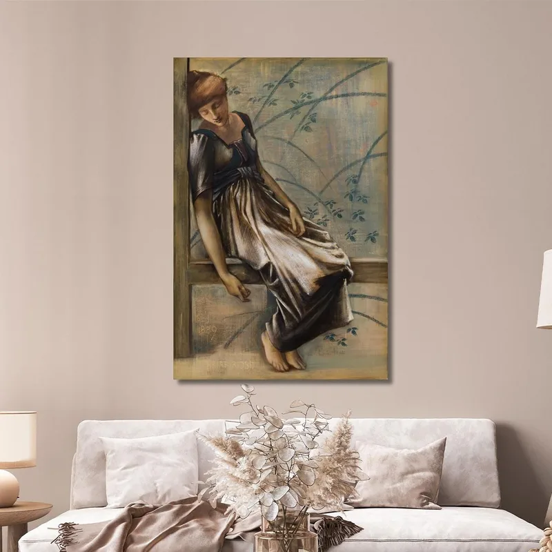 The Briar Rose Series Study For The Garden Court' Iii Sir Edward Coley Burne-Jones