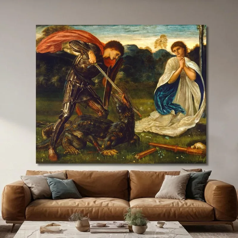 The Fight St George Kills The Dragon Vi Sir Edward Coley Burne-Jones