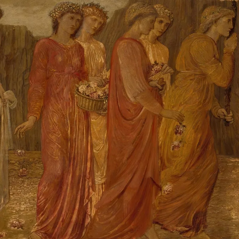 Le Roi Et Les Autres Personnes En Deuil Abandonnent Psyché Au Monstre Sir Edward Coley Burne-Jones