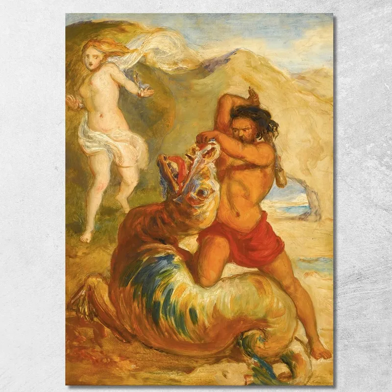 Perseo Salva Andromeda Sir John Everett Millais quadro stampa su tela