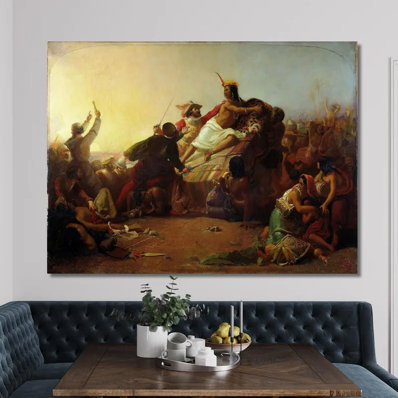 Pizarro Ergreift Den Inka Von Peru Sir John Everett Millais