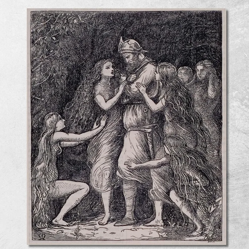 Tannhäuser Sir John Everett Millais quadro stampa su tela