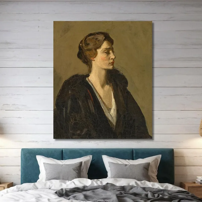 Una Signora In Nero Lady Gwendeline Spencer-Churchill Sir John Lavery