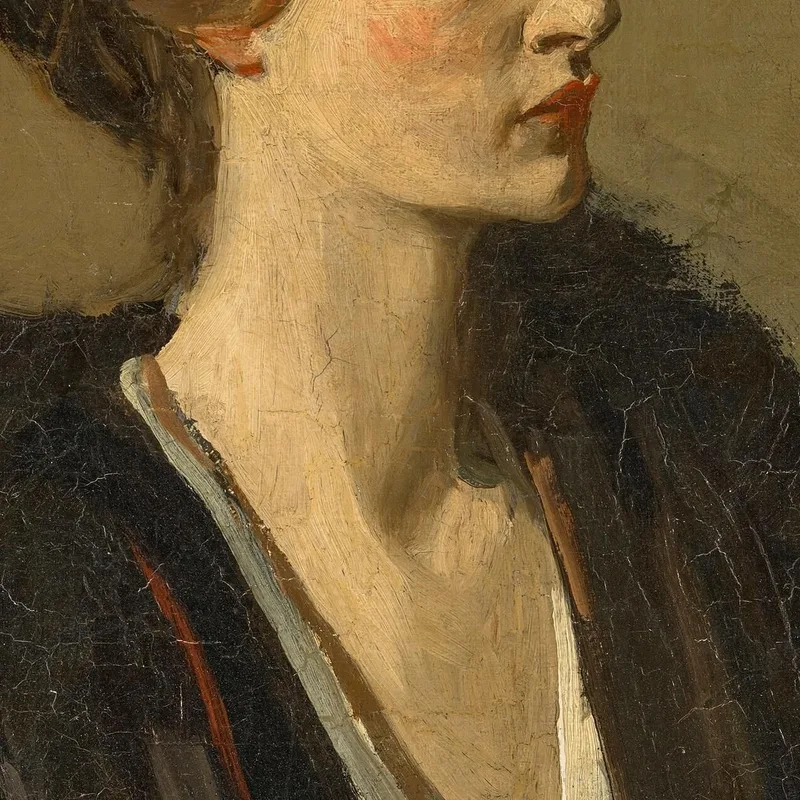Una Signora In Nero Lady Gwendeline Spencer-Churchill Sir John Lavery