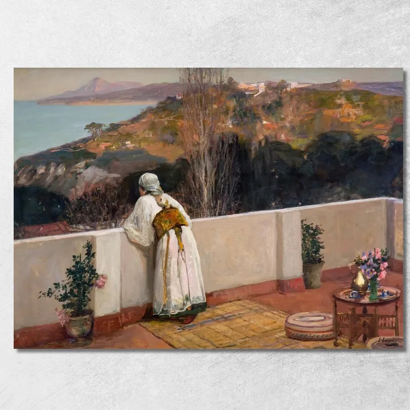 Tánger Al Atardecer Sir John Lavery cuadro en lienzo