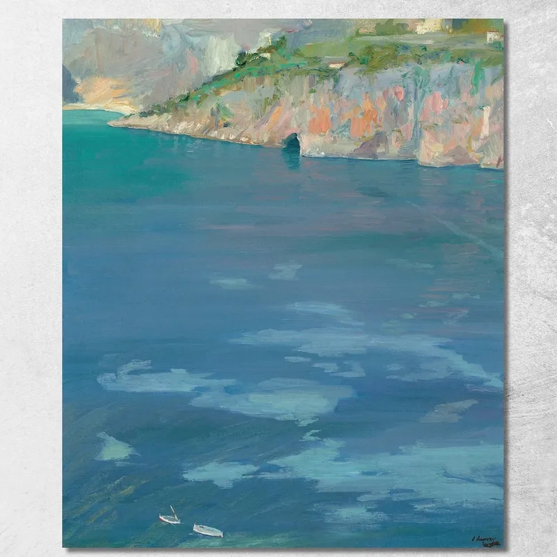 Le Piccole Barche Bianche Cap Ferrat Sir John Lavery quadro stampa su tela
